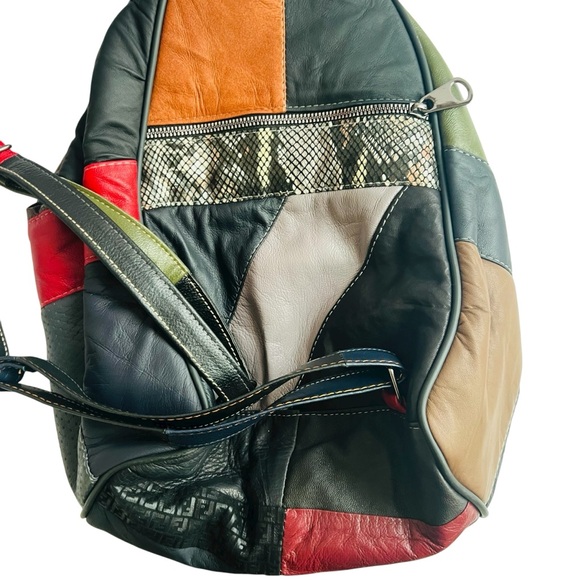 Leather Patch Colorburst Backpack - Picture 5 of 8